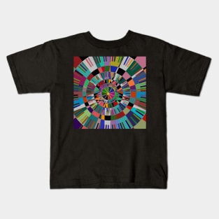 Psychedelic Piano Keyboard Geometric Kids T-Shirt